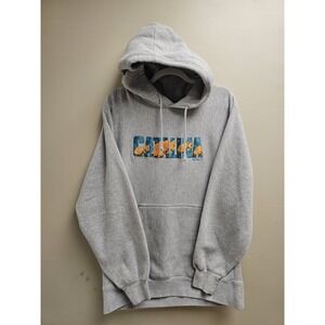 MV‎ Sport Hoodie Mens Large Gray Catalina Fish Embroidered Pullover Sweatshirt